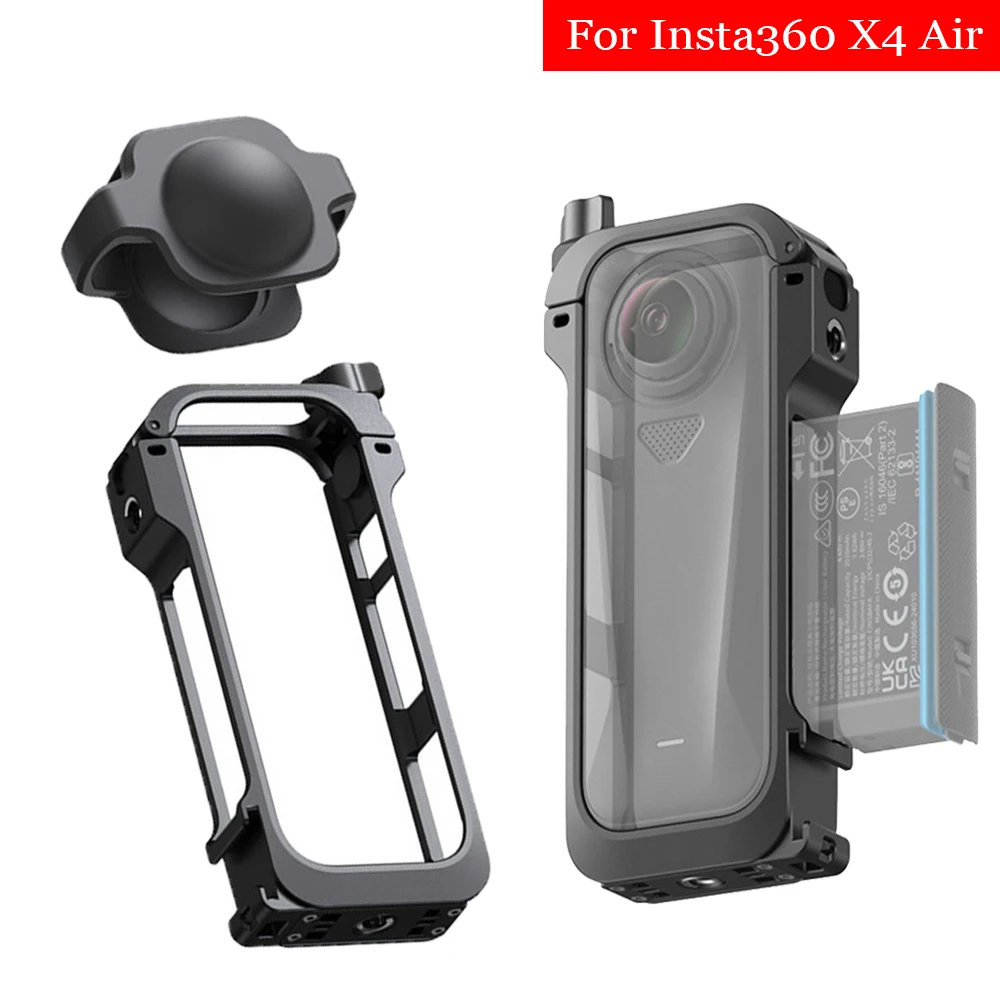 

Expansion Frame Sports Camera Rabbit Cage Metal Expansion Protective Frame for Insta360 X4 Air Multi-functional Housing Bracket