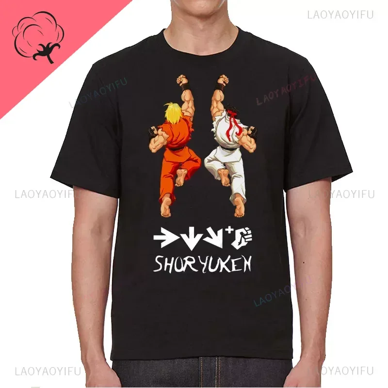 New Fashion homme tshirt men summer unisex tshirt Street Fighter II women Tops Street Clothing camiseta