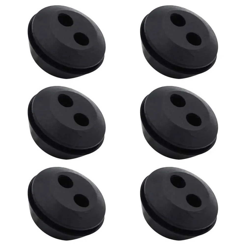Anello di tenuta in gomma per serbatoio carburante 2 fori 6 pezzi Decespugliatori Tagliasiepi Guarnizione Anello di tenuta String Trimmer Parti Nuovo pratico