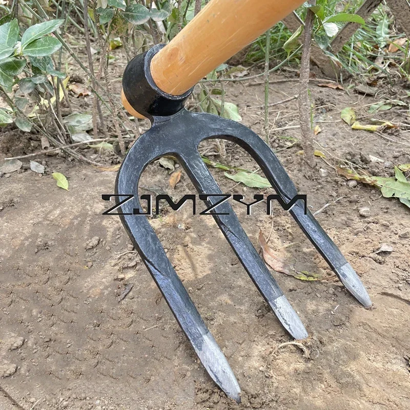 1 Adet Çiftlik Üç Diş Tırmık Çapa Araçları Çiçekleri ve Sebzeleri Bitkisine Gevşetmek İçin, rastrillo