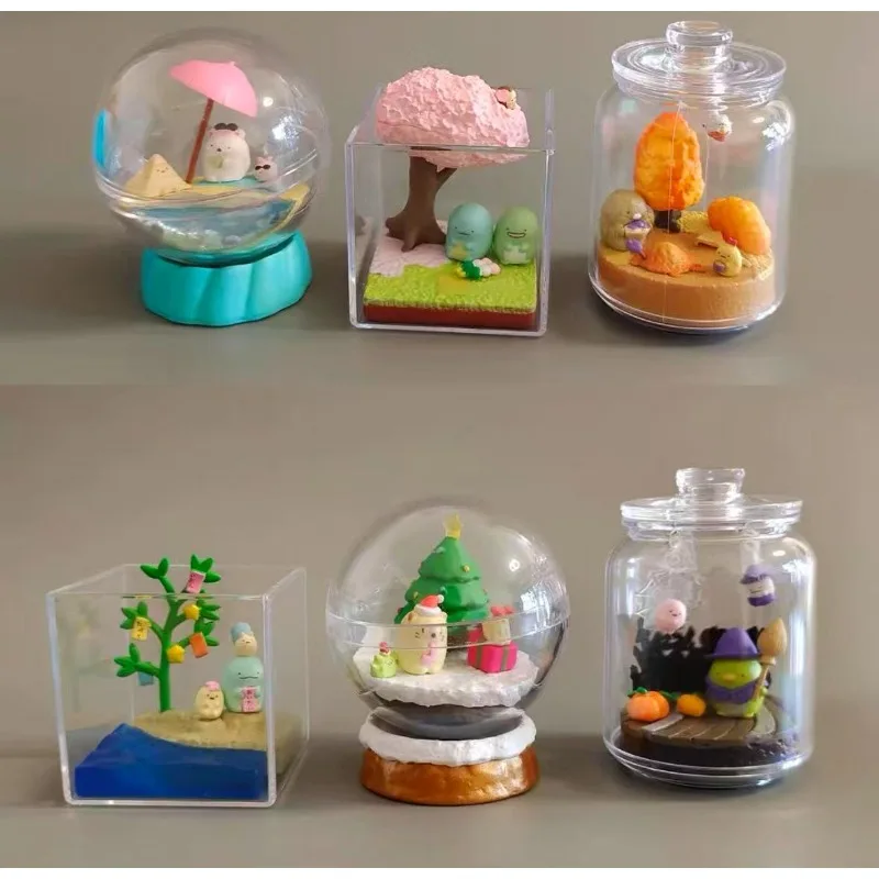 

Kawaii Sumikko Gurashi Four Seasons миниатюрная пейзажная ваза виниловая глухая коробка для лица экшн-фигурки коллекция игрушек подарок