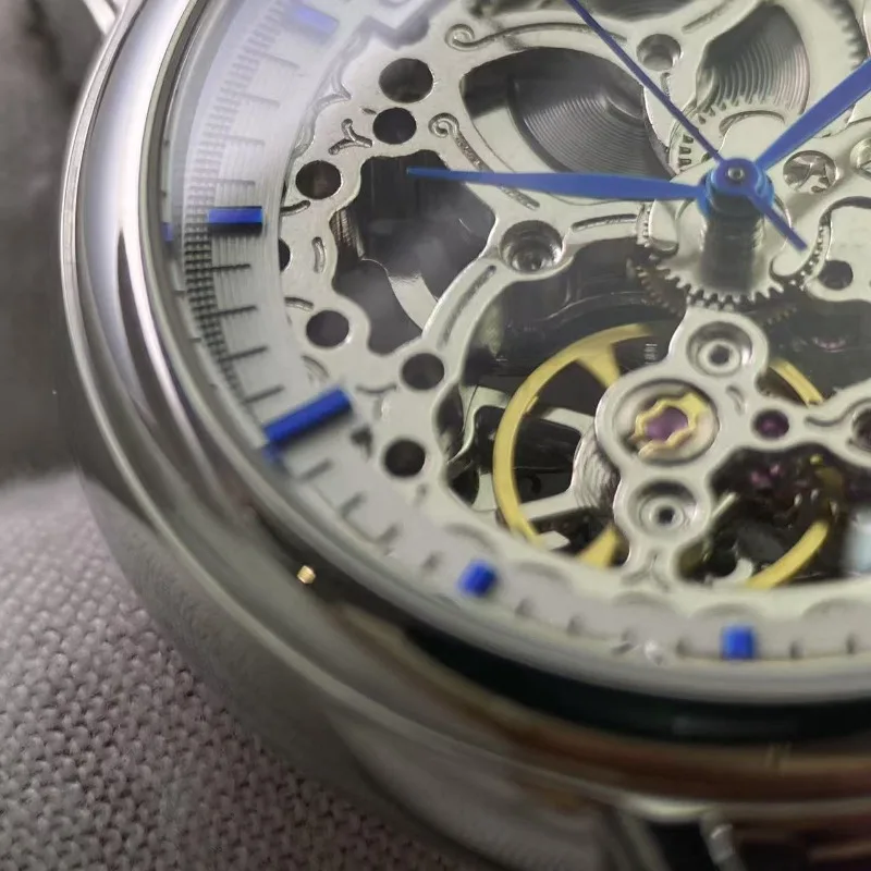 ساعات أوتوماتيكية ميكانيكية مجوفة للرجال ساعات الزوجين Xiangyun منحوتة كلاسيكية متخصصة أزياء فريدة من نوعها مقاومة للماء #3