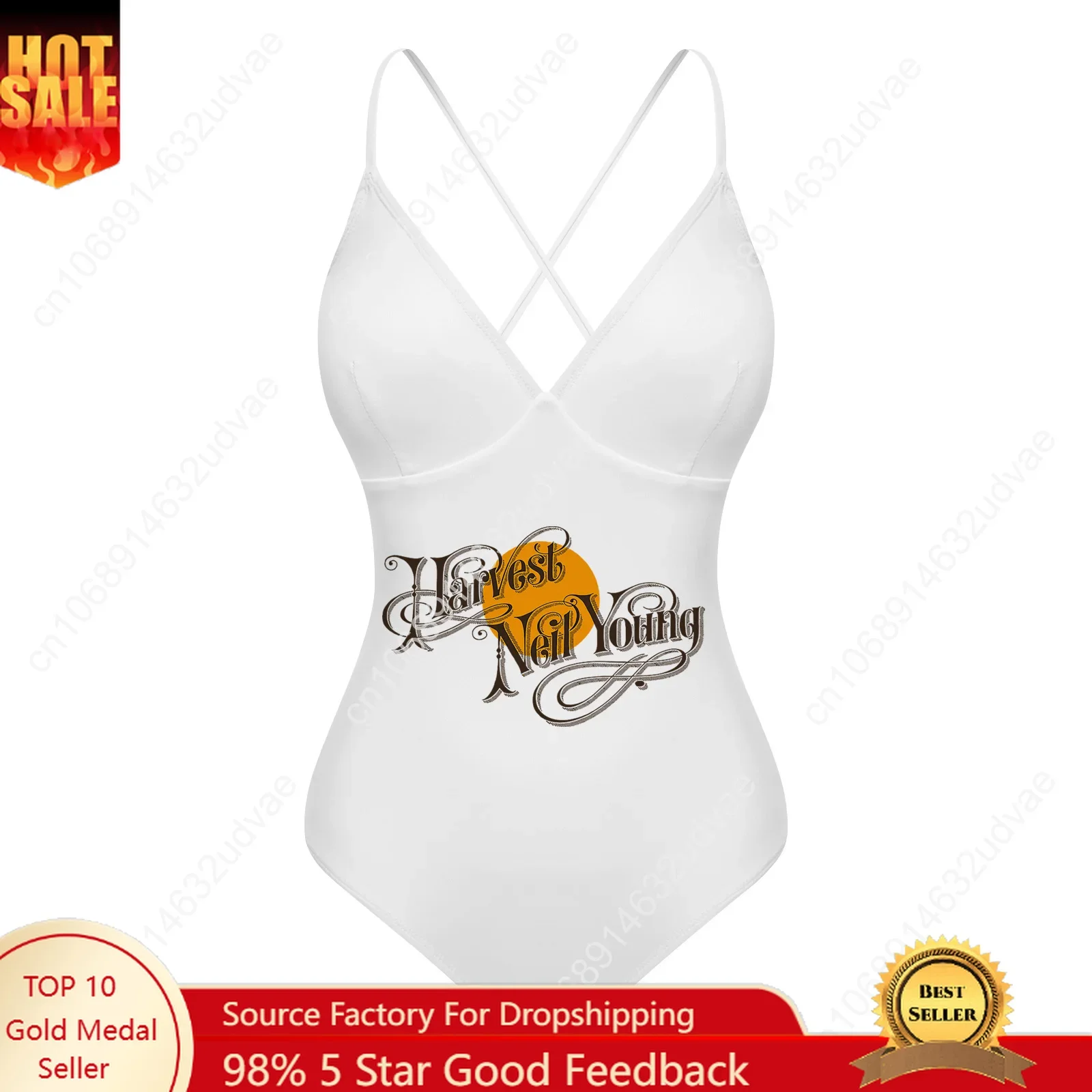 Neil Young V-neck Halter Back Swimsuit Womens Bathing Suits Personalized Bikini Pool Party Swimwear Custom Made Beachwear