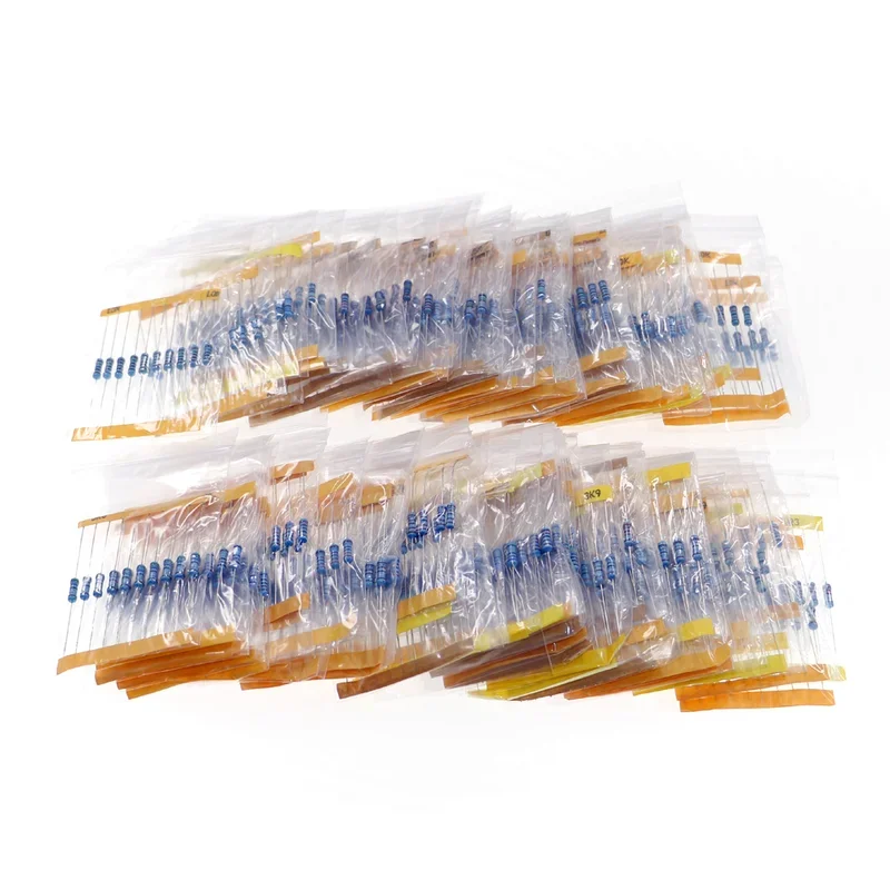 

860pcs 86Value 1% 1/2W Resistor Assorted kit 0.1 ohm ~ 10 ohm Metal Film Resistor Set colored ring resistance Pack