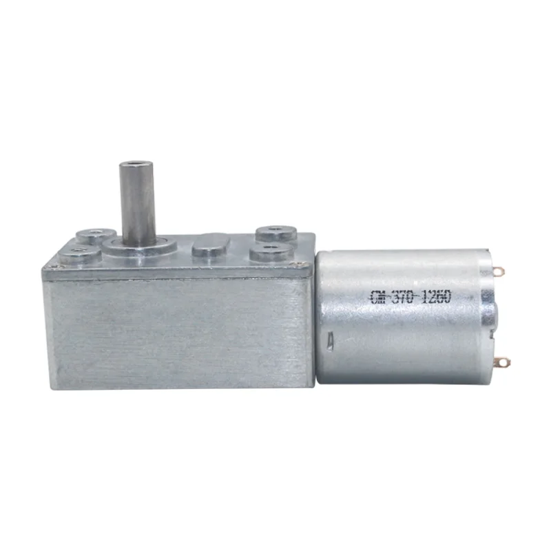 6V 12V 24V Rectangle Worm Gear Box Single Dual Shaft Electric DC Geared Motor JGY-370 0.6/2/3/4/6/8/10/18/25/30/34/40/50/375RPM