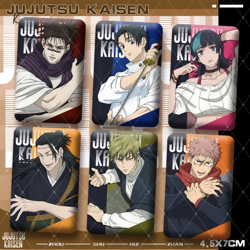 

Jujutsu Kaisens Premium Square Double‑Flash Badge Pins Exquisite Anime Peripheral Collection Merchandise