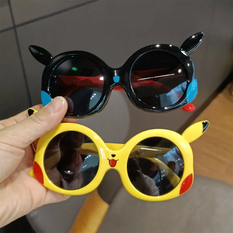 Pokemon Cute Sunglasses Pikachu Silicone Anti-ultraviolet Baby Polarizer Anime Sunglasses Children's Toys Birthday Gift Sunshade