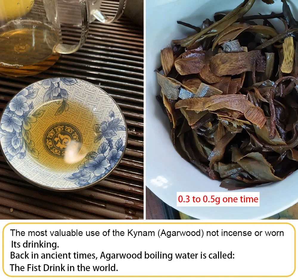 20g Genuine Kyara Slices Kynam Agarwood Chips Natural Oud Wood For Tea Incense Sachet Fragrance Pouch Home Aroma Gift