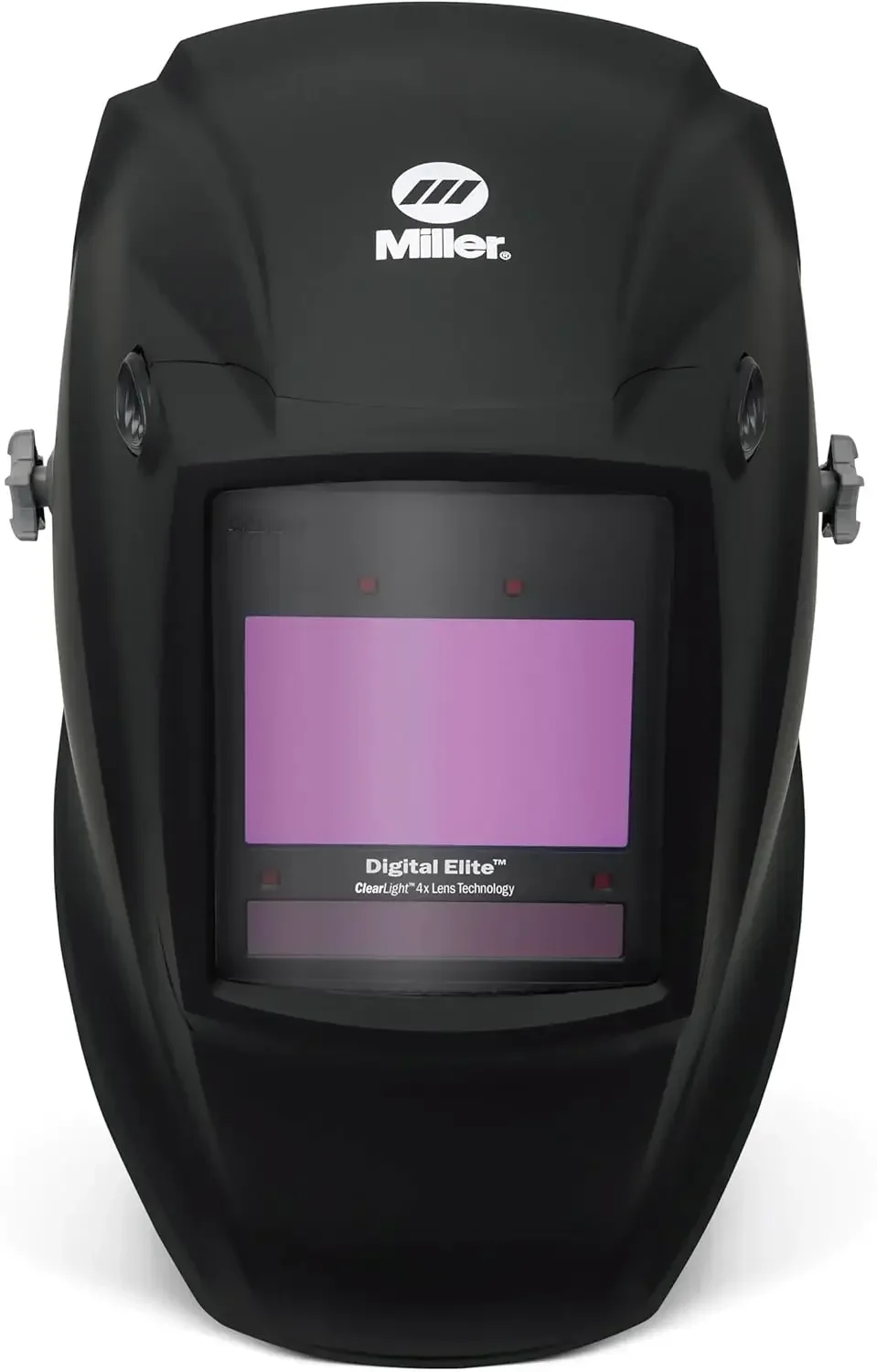 Helmet with ClearLight 4x Lens Technology - Professional Welding Hood - Welder Helmet for Men & Women, Black (QR)