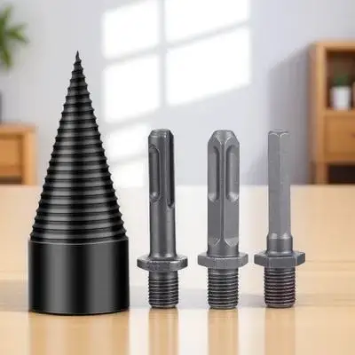 

1Set Firewood Drill Bit Wood Splitter Log Splitter 32Mm High Hardness Steel Drill Bit for Oak Hickory Walnut Splitting Efficient