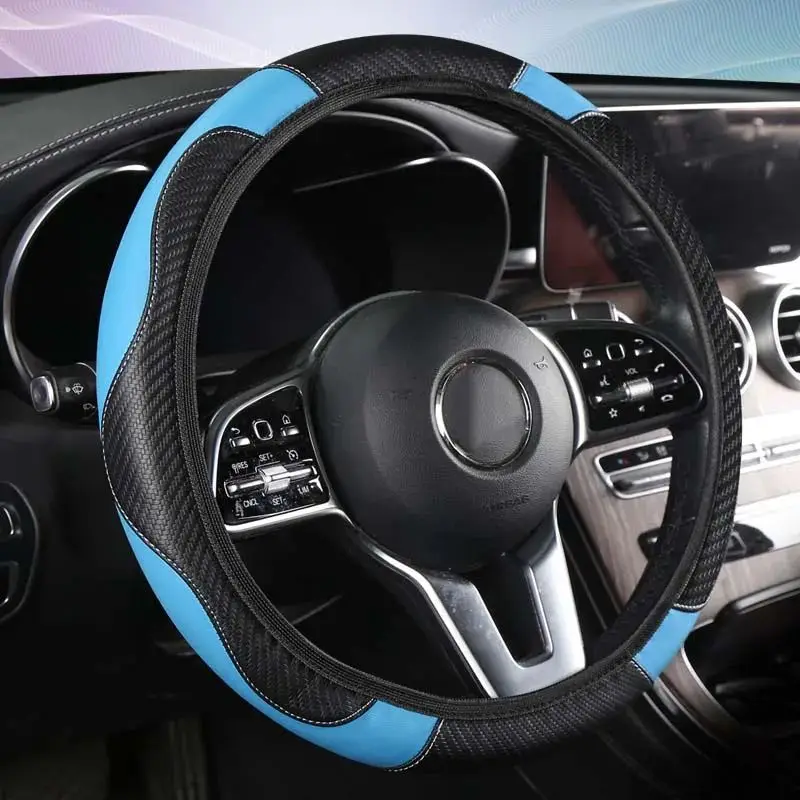 Non-inner-ring Automobile Steering Wheel Cover Leather Four Seasons for Spring Summer Autumn Winter for Men and Women