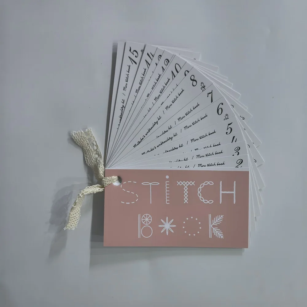 Mini Creative Sewing Book Set for Beginners - Handmade Embroidery Skills Card Manual with Unique Patterns to Elevate