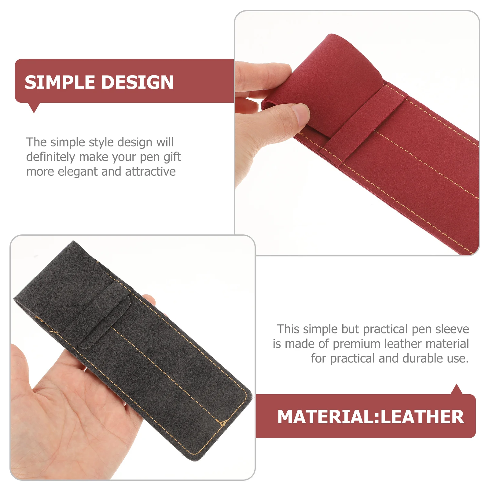 

2Pcs Pen Sleeve Portable Compact Holder Pouch Fountain Ballpoint Pen Case Protective Gift Storage Bags
