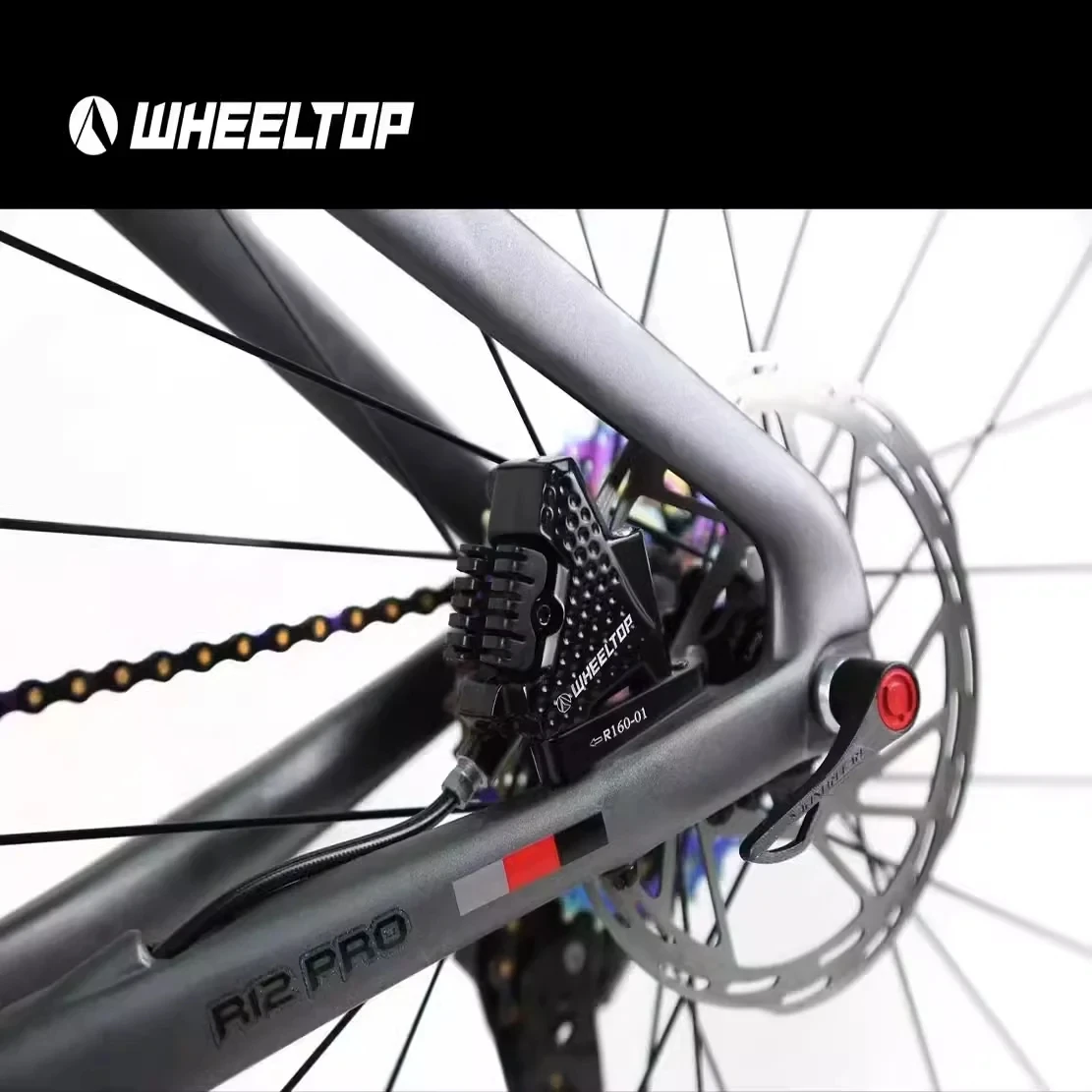 

Wheeltop Wireless Electronic Kit, Carbon Rims, Hydraulic Disc Brakes, Front and Rear Derailleurs,Shifters for Road Bikes