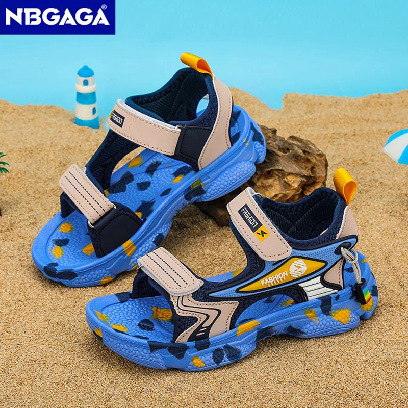 

Summer Sandals for Boys Girls Non-Slip Outdoor Children Beach Shoes Lightweight Soft Sole Breathable Kids Walking Sandalias