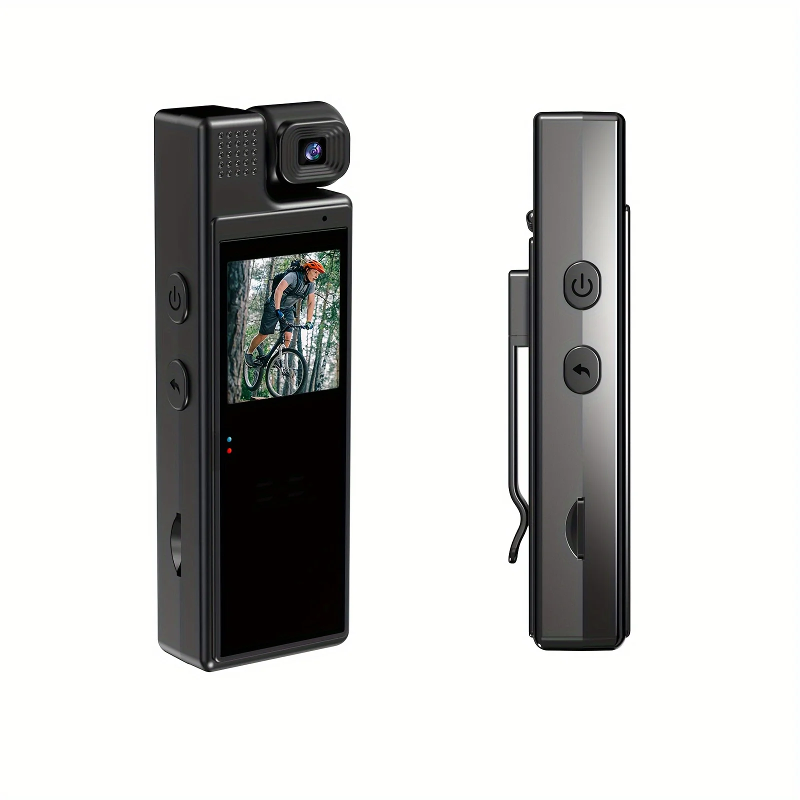 1080P Mini Camera Wearable Video Recorder with 180° Rotatable Lens, 1.3-inch Display for Security Guard, Law Enforcement