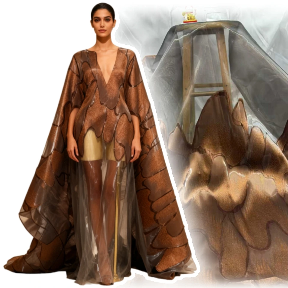 

Nigerian Brocade Lace 5Yards Damask Lace Fabrics 2025 High Quality French African Jacquard For Women Party Sew Dresses CC1811