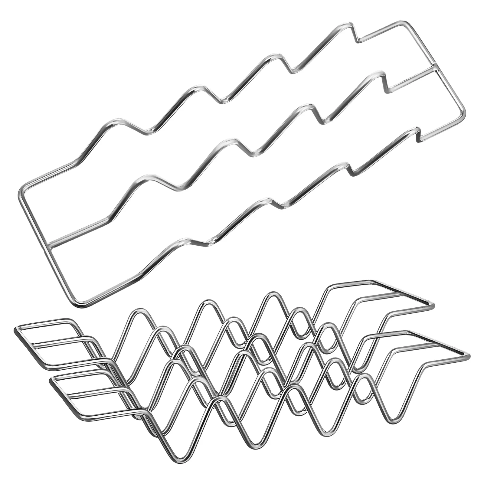 

3 Pcs Tortilla Stand Soft Shell Taco Holder Stainless Steel Tortillas Kids Baking Platter Plate