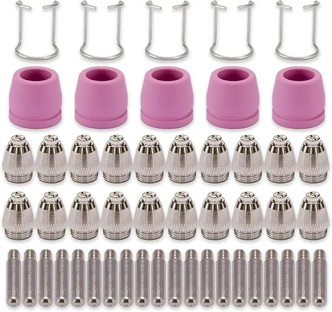 

SG-55 AG-60 WSD-60 Плазменный резак Наконечники сопла Комплект расходных материалов, .045 дюйма 50 шт. (AG60)