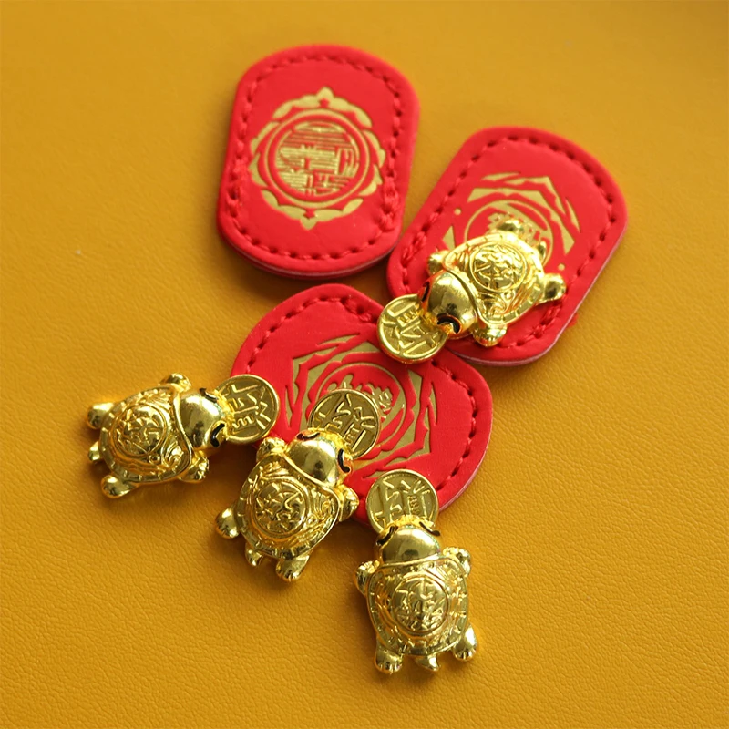Neues Glücksbringer-Schildkröten-Amulett Feng Shui Glücksbringer-Schildkröten-Geldbeutel-Charm Geldbissende Schildkröten-Ornamente Deko Glücksverheißende Schildkröten-Statue
