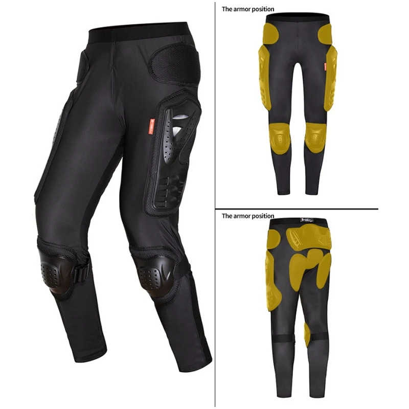 

GHOST RACING Popular Motorcycle Protective Pants Men - Summer Ventilated Gear with Knee Hip Armor for Bike Moto Riding
