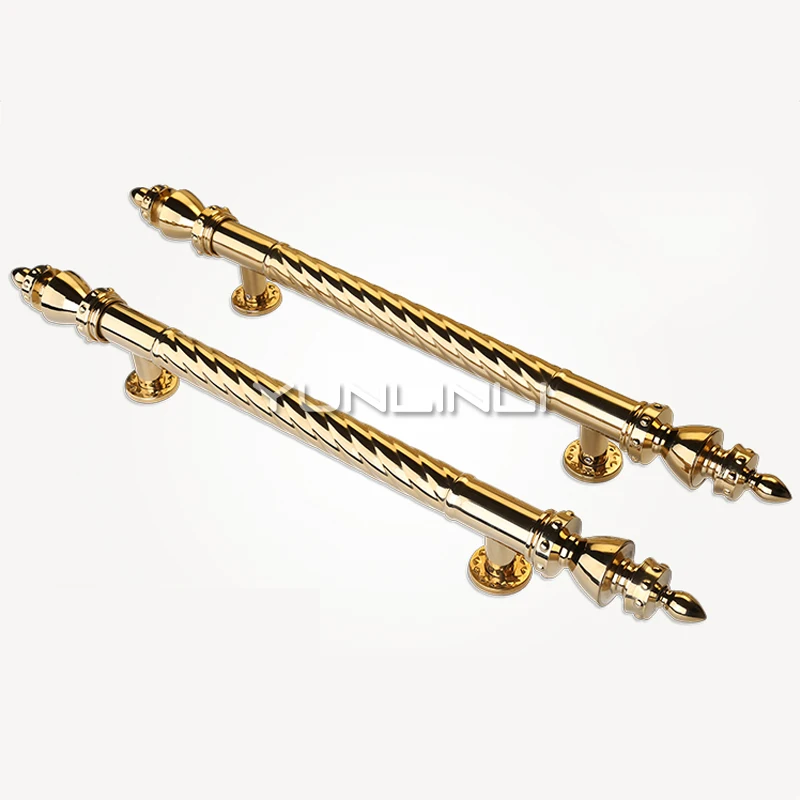 2026 مقبض الباب 600 مللي متر/800 مللي متر/1000 مللي متر سميكة التيتانيوم الموضوع KTV باب من الفولاذ المقاوم للصدأ زجاج مقبض الباب الحديثة الفاخرة WM-8011