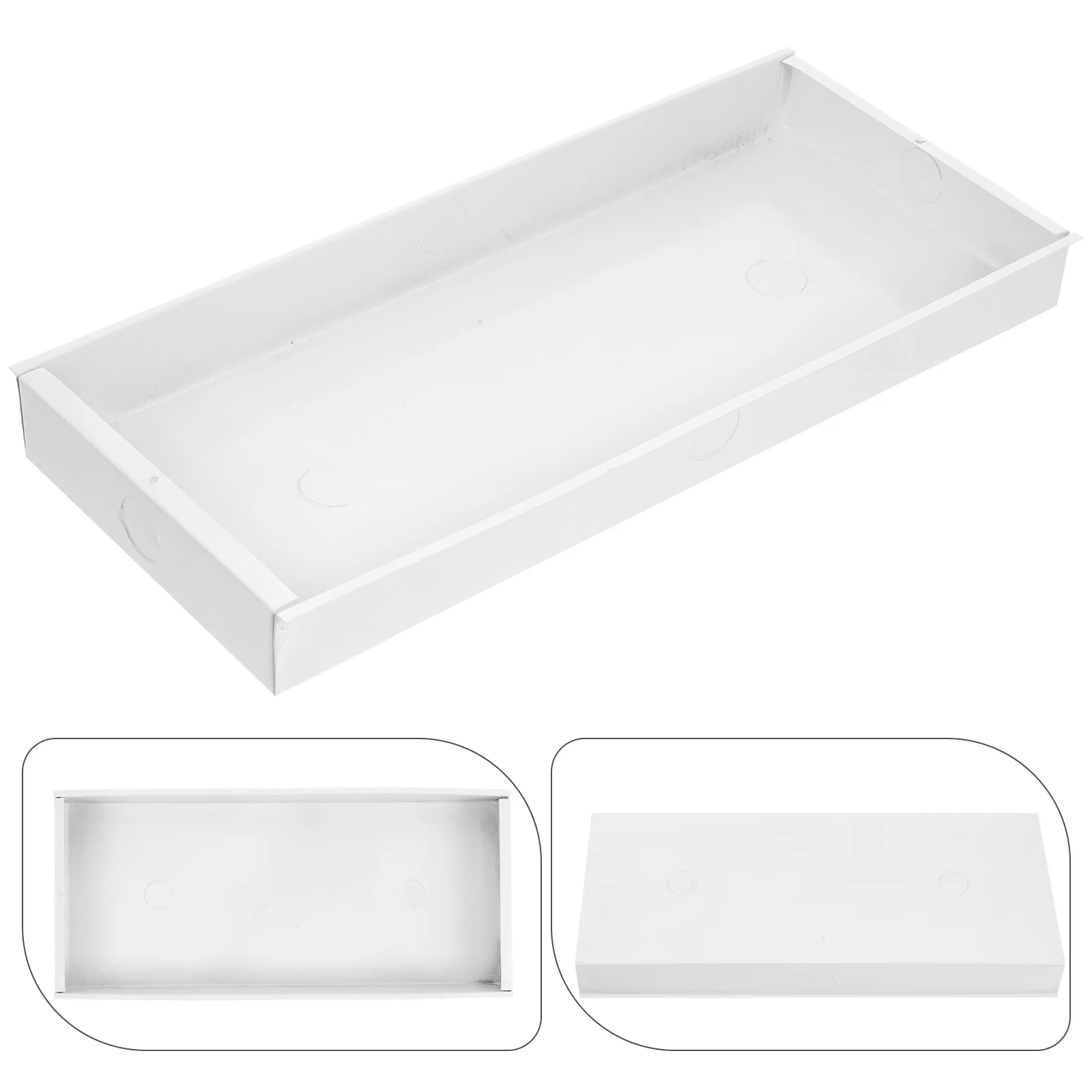 Caja inferior de luz de referencia, montaje empotrado, pantalla de techo, Base iluminada, accesorio LED, cubiertas de salida de emergencia de plástico, placa de montaje