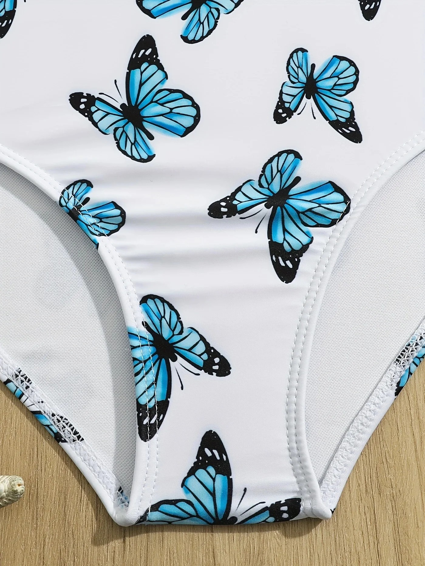 Maillot de bain une pièce papillon à volants pour enfants, vêtements de plage découpés, maillots de bain trempés pour filles, une initiée, 8 à 12 ans