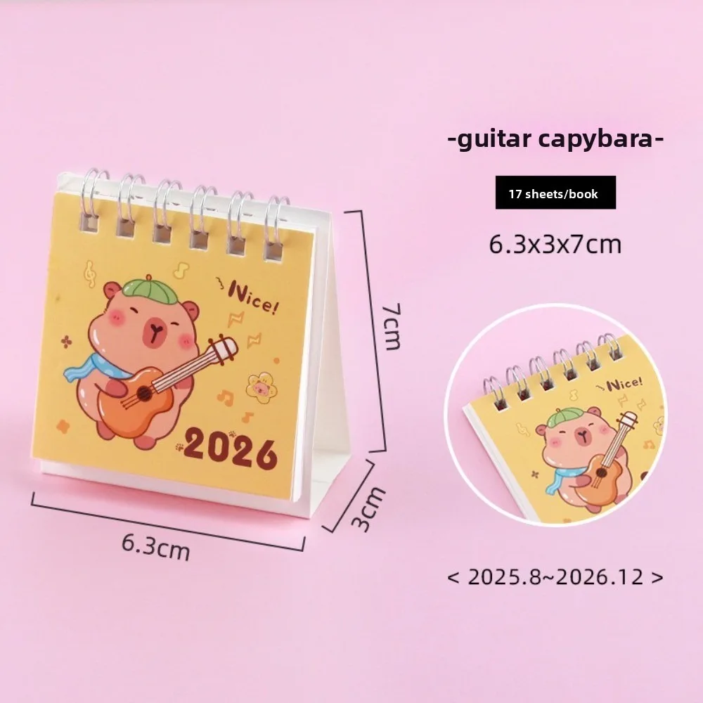 

Simple Small 2026 Desk Calendar Cartoon Standing Flip Mini Calendar Desktop Decoration Coil Calendar Gifts