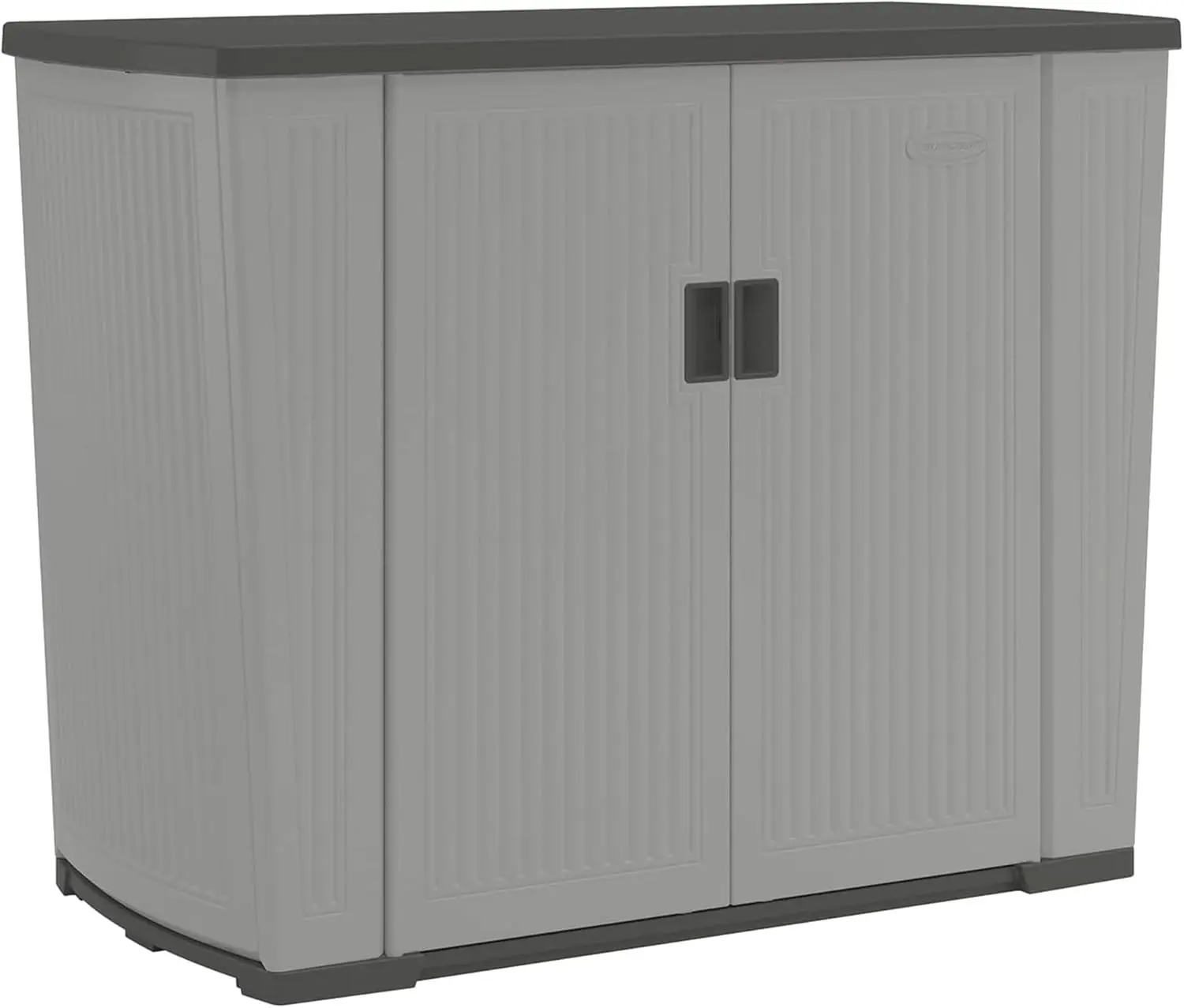 Backyard Oasis 130 Gallon, Outdoor Storage Shed Basic Unit Easy to Clean with Top Lid, Plastic, 150 pounds Capacity, Dove Gray