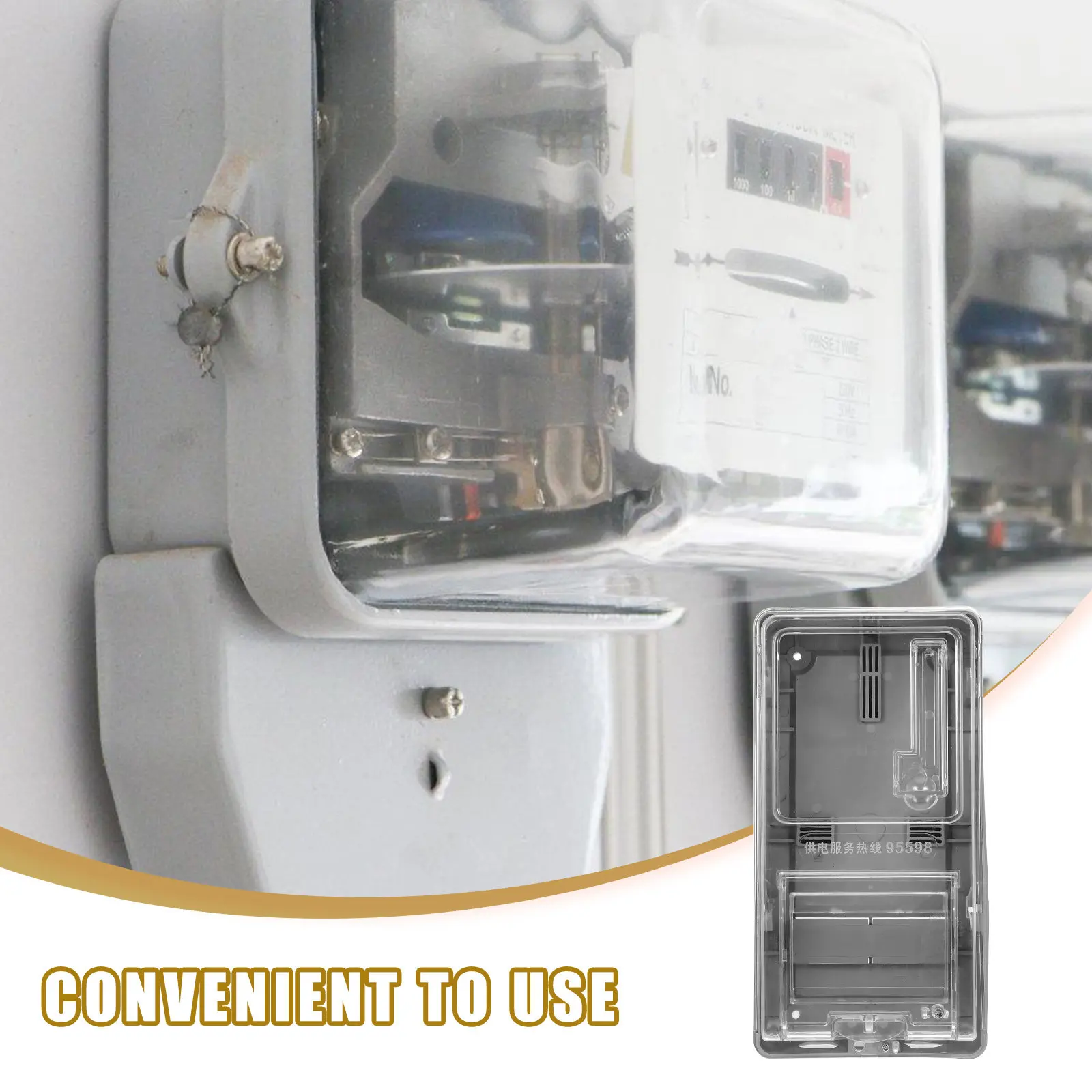 Transparent Electric Meter Box for Home Pc Plastic Waterproof Household Electrical Protection Box Indoor Outdoor Energy Meter