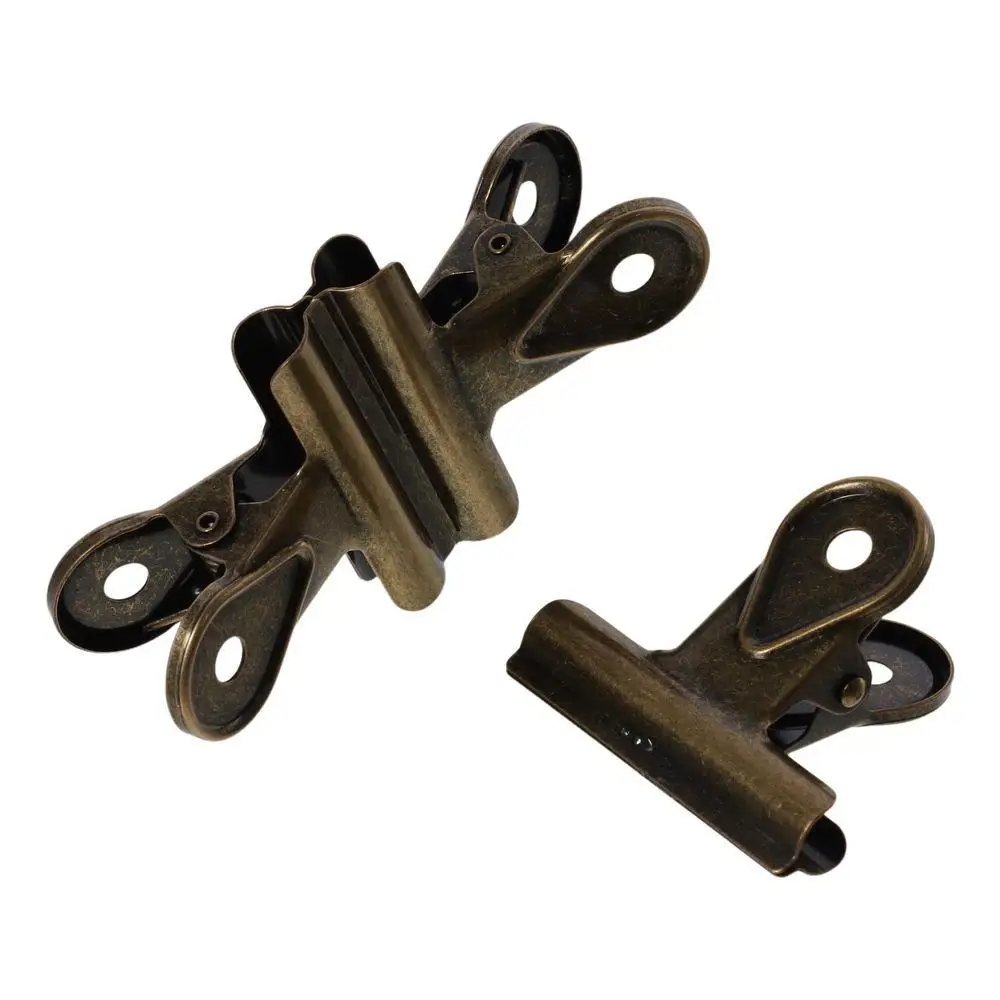 Multipurpose Metal Vintage Bronze Metal Clip 1.97 Inch/5cm Bronze Document Storage Ticket Clip Stationery Office