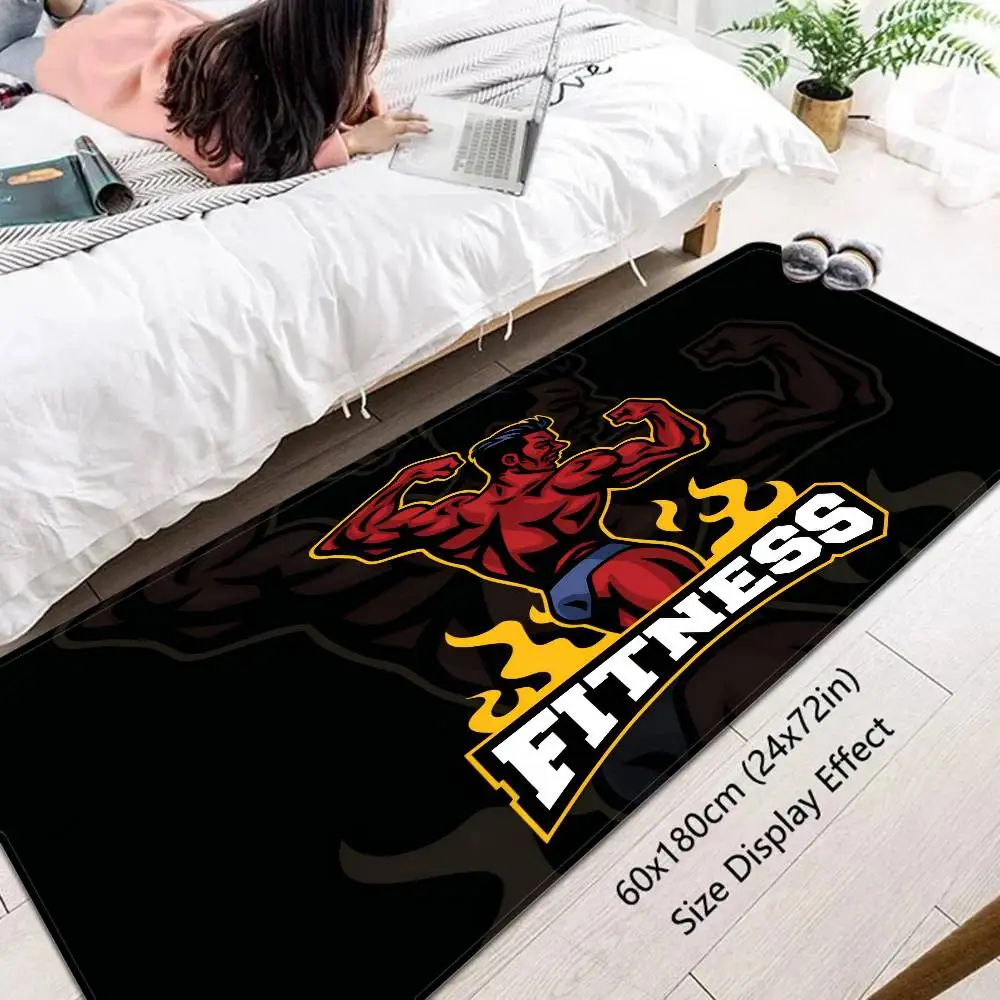 كمال الاجسام الصالة الرياضية اللياقة البدنية سجادة باب المضادة للانزلاق امتصاص الماء شريط طويل وسادة غرفة نوم حصيرة السرير الحصير #1