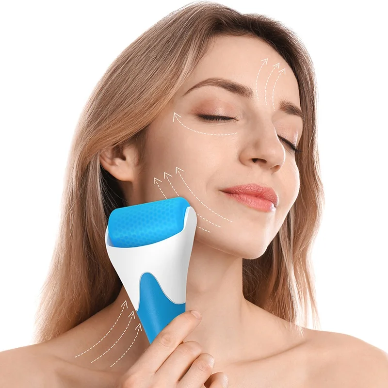 

Beauty Face Roller Cold Facial Ice Roller Massager for Eye Puffiness, Migraine, TMJ Pain Relief & Minor Injuries Skin Care Tool