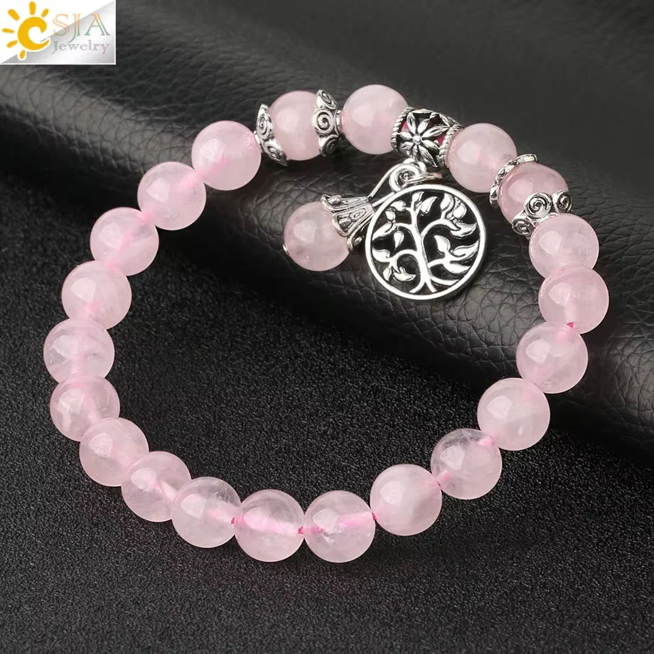 CSJA Kristall-Elastik-Armband Vintage Handgefertigter Charm Naturstein Rechteckiges Armband Schmuck Damen Herren Armreif Accessoire H871 – Detail 13