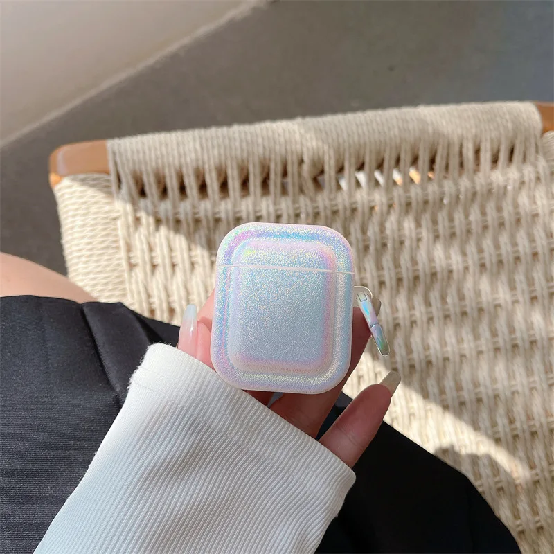 ins simple magic color Case With hook For Apple airpods4 protective case, For AirPods 3 2 AirPods Pro2 Apple Bluetooth ear case
