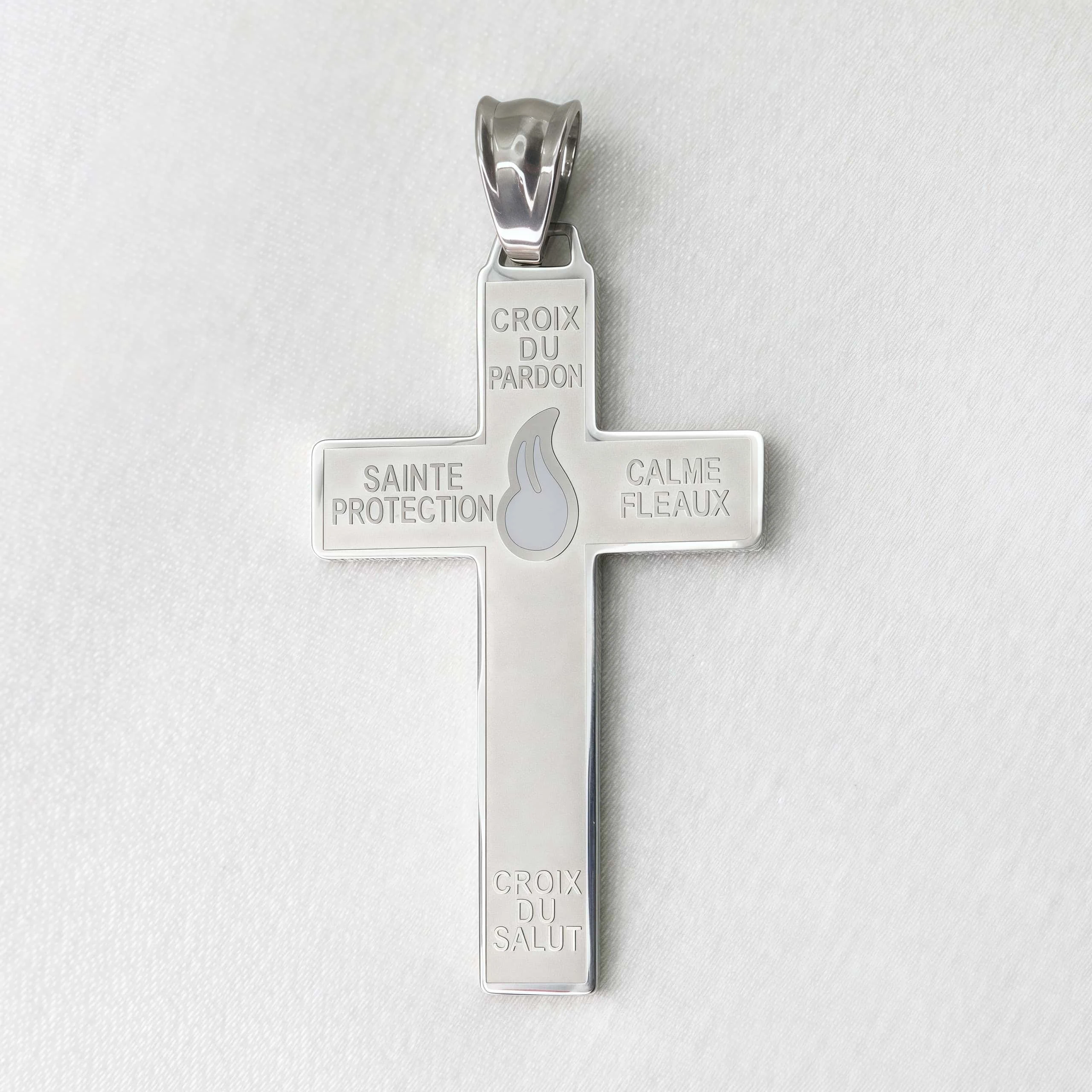 Pingente de aço inoxidável Marie Julie Jahenny Cruz da Perdão Pingente de Proteção Nossa Senhora de Boa Guarda Medalha Pingente
