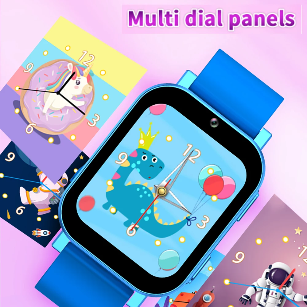 Montre intelligente de jeu de puzzle pour enfants, appareil photo HD, lecture de musique, réveil, lampe de poche pour enfants, cartes d'apprentissage, son, montre intelligente statique