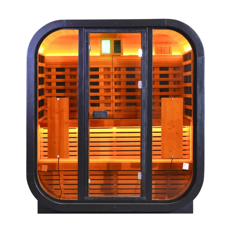 Popular Luxury Waterproof Canadian Spruce Far Infrared Sauna Room Sauna Infrared 4 Person Family Garden