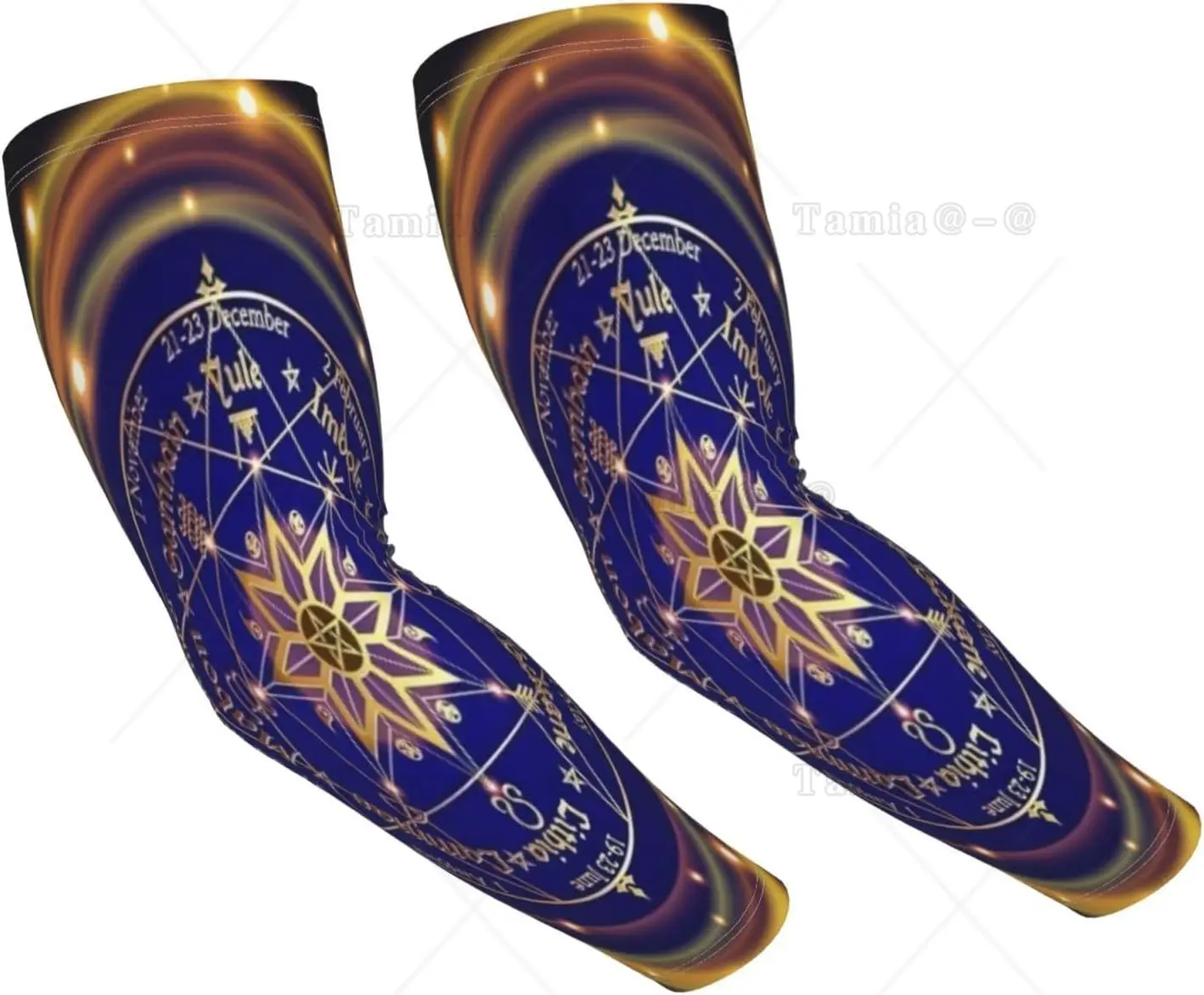 

Constellation Zodiac Chart Astrology Wheel Arm Sleeves Uv Protection Sun Unisex Sport Ice Silk Sleeves