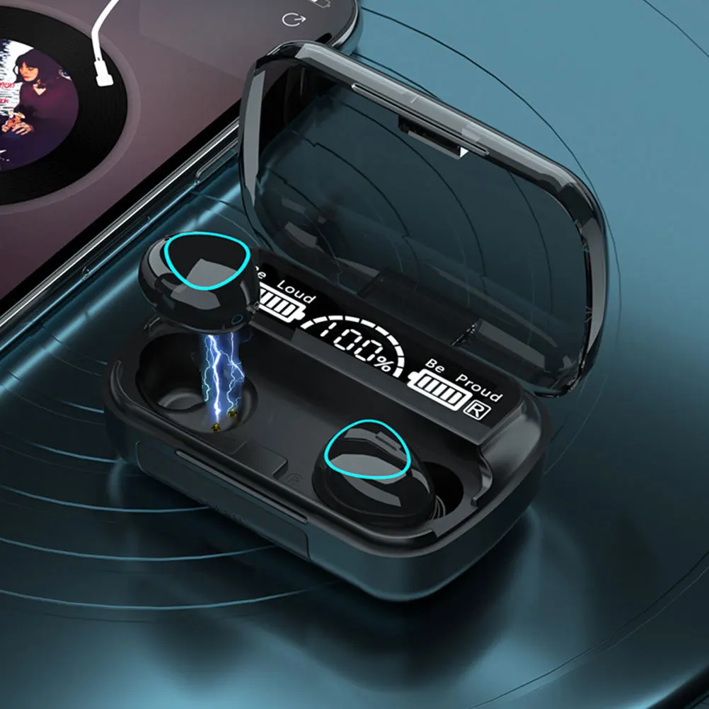 

1 Set Tws Earbuds Wireless Stereo Earphone Noise Reduction Lightweight Comfortable Fit For Running Gaming Long