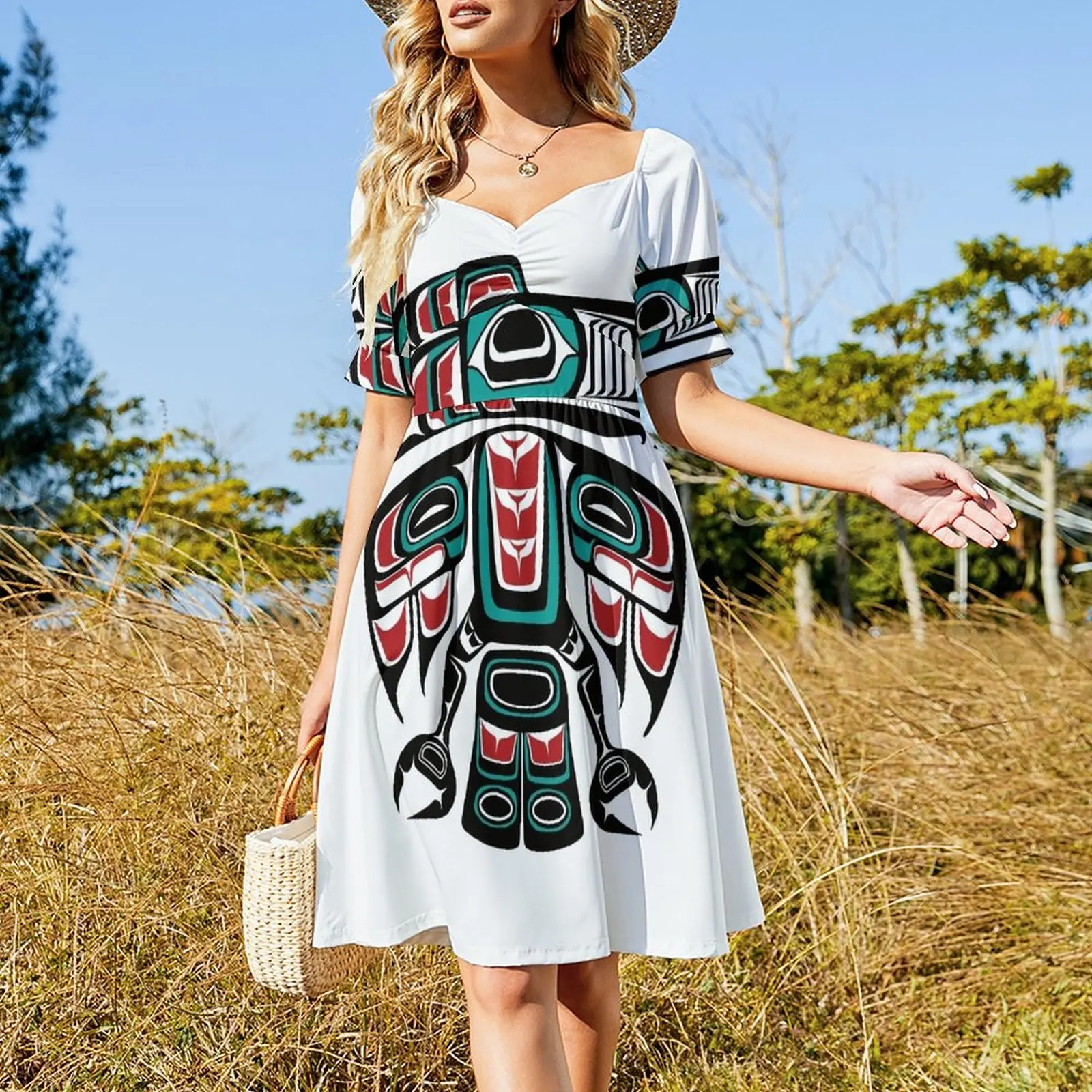 Haida Tlingit Native Raven Totem Sleeveless Dress dresses summer woman 2023 ladies dresses for women 2023 dresses for woman 2023