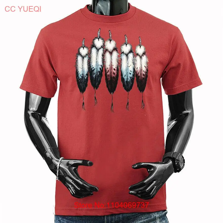 5 Feathers Graphic T-shirt Large