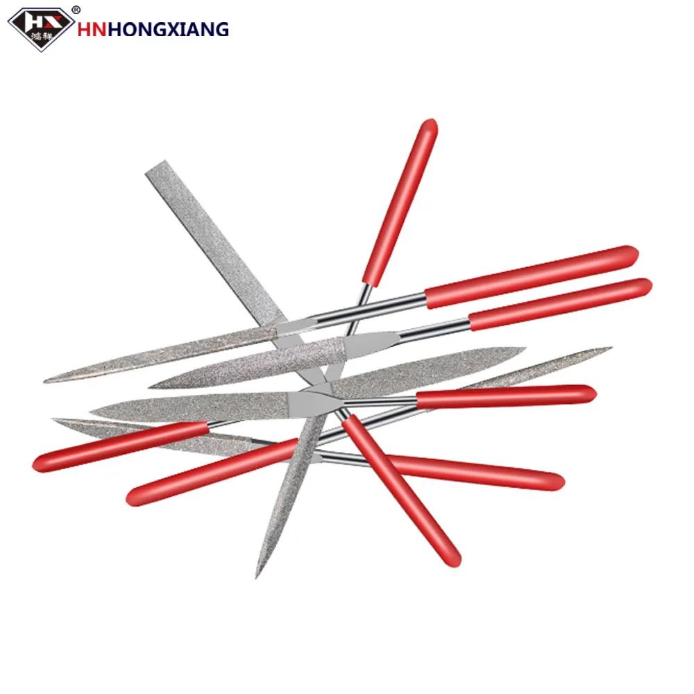 Diamond file tool sets abrasive tools alloy steel metal flat semicircular triangular file other hand tools
