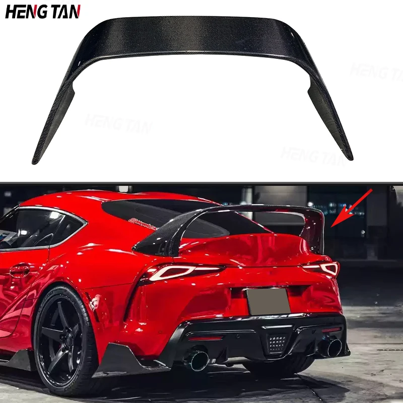 For Toyota Supra A90 A91 MK5 2019-2022 Carbon Fiber Car Rear Trunk Spoiler Rear Wing Tail Wing Parts M style Upgrade Body kit