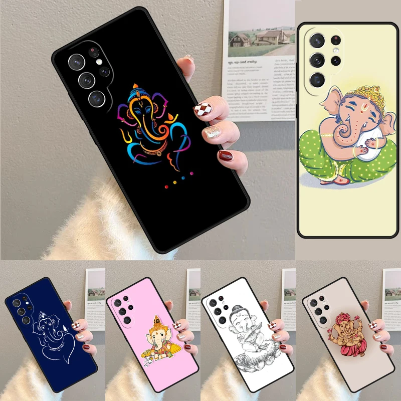 Capa de Silicone Ganesha Deus Hindu Elefante para Samsung Galaxy Note 10 Pro S26 S25 S24 S23 S22 S21 Plus S25 Ultra