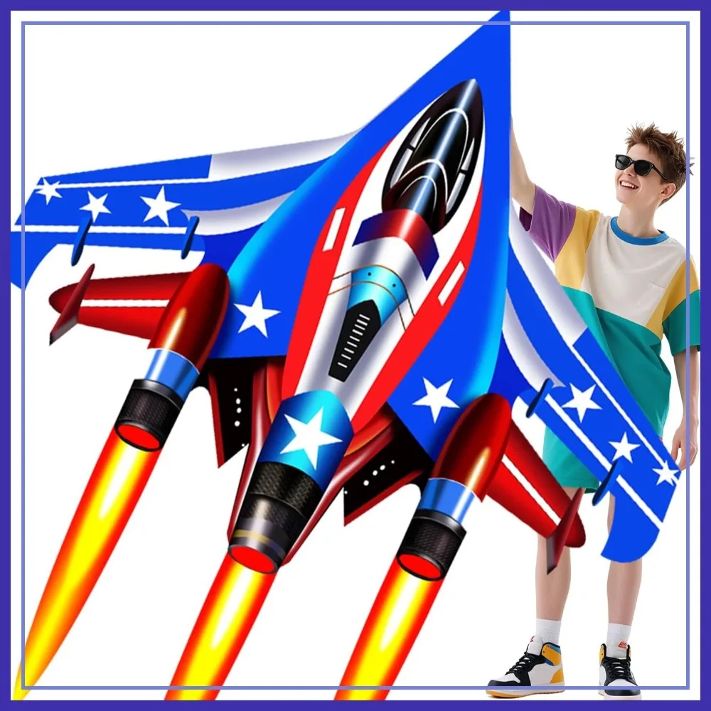 

Durable Fighter Jet Kite with Reel, Easy Fly for Beach & Park