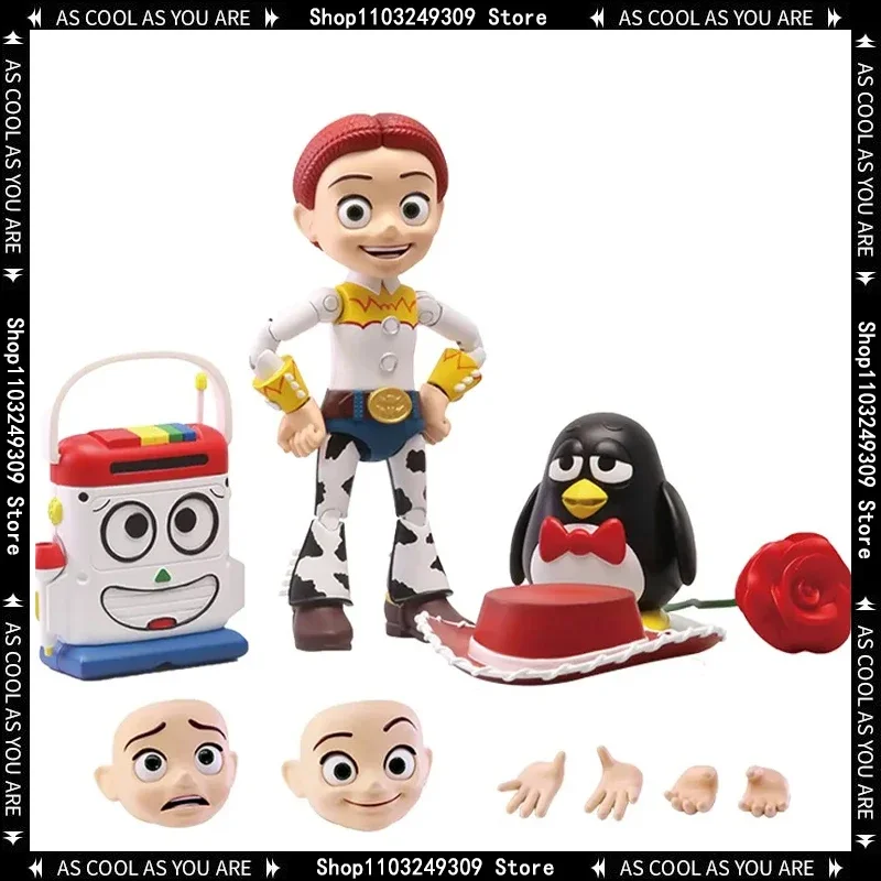 

HEROCROSS Toy Story Doll Jessie Alloy Authentic Handmade Movable Cartoon Ornaments Doll Gift Desktop Ornaments Interior.