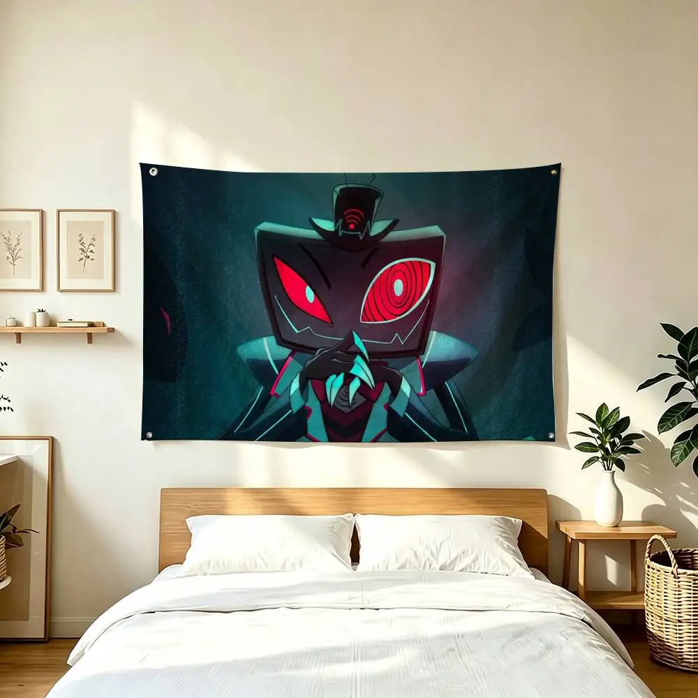 V-Vox Hazbin Hotel Animation   Flags for Bedrooms Home Decor Items Outdoor Decors Garage Decoration Flaga