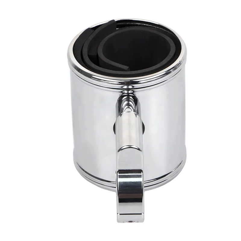 Universal Chrome Handlebar Drink Cup Holder 7/8Inch 1Inch 1.25Inch For Sportster Motorcycle